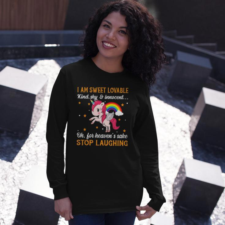 Unicorn Kind Rainbow Graphic Plus Size Long Sleeve T-Shirt T-Shirt Gifts for Her