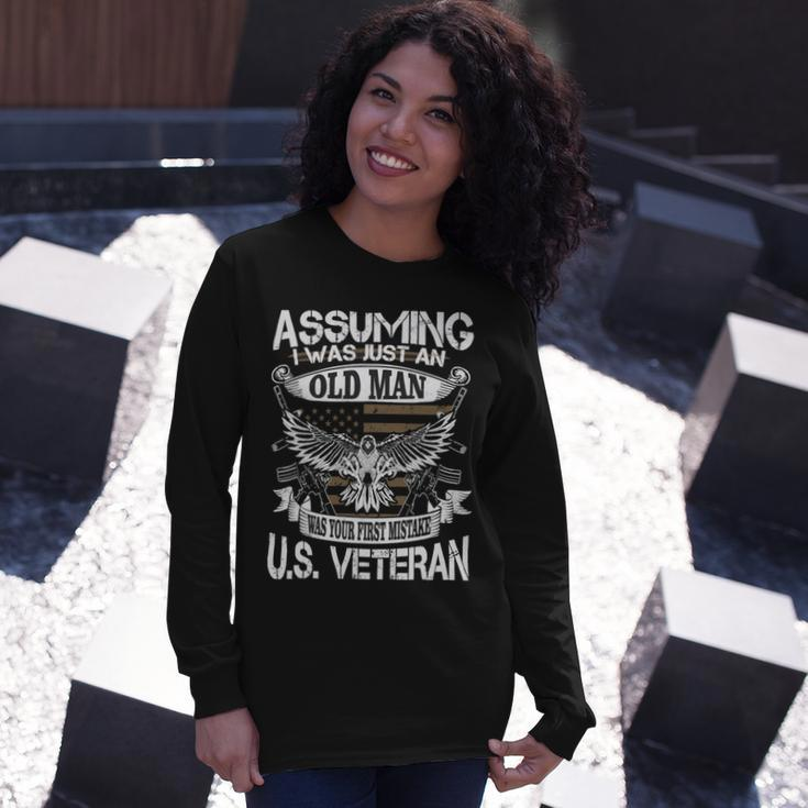 Veteran Us Veteran 204 Navy Soldier Army Military Long Sleeve T-Shirt Gifts for Her