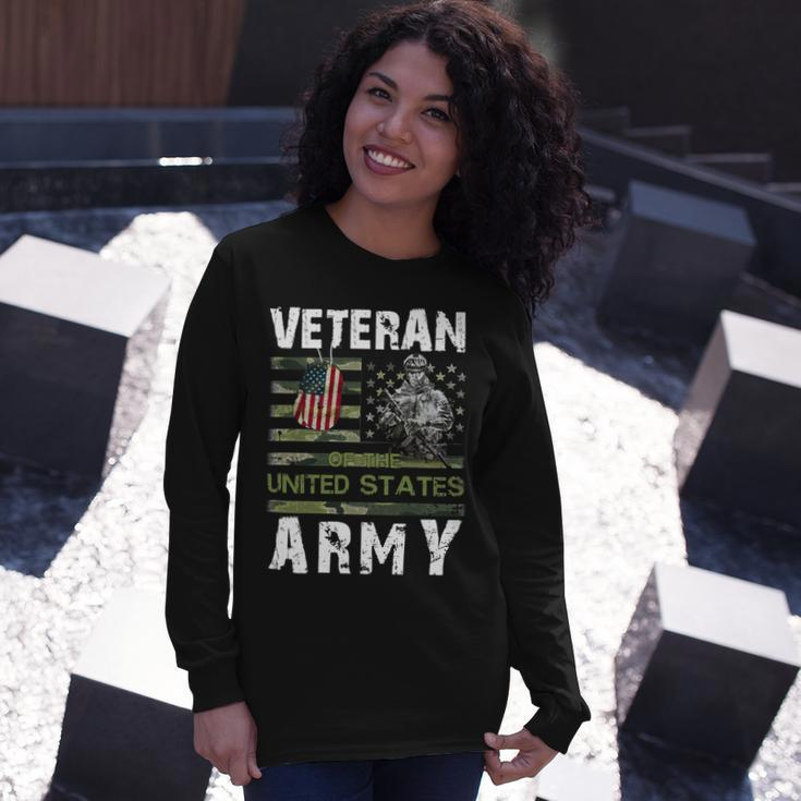 Veteran Veterans Day Us Army Veteran 8 Navy Soldier Army Military Long Sleeve T-Shirt Gifts for Her