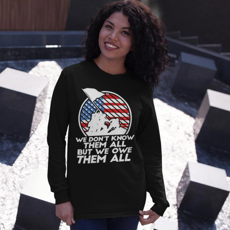 Veteran Veterans Day Us Veterans We Owe Them All 521 Navy Soldier Army Military Long Sleeve T-Shirt Gifts for Her