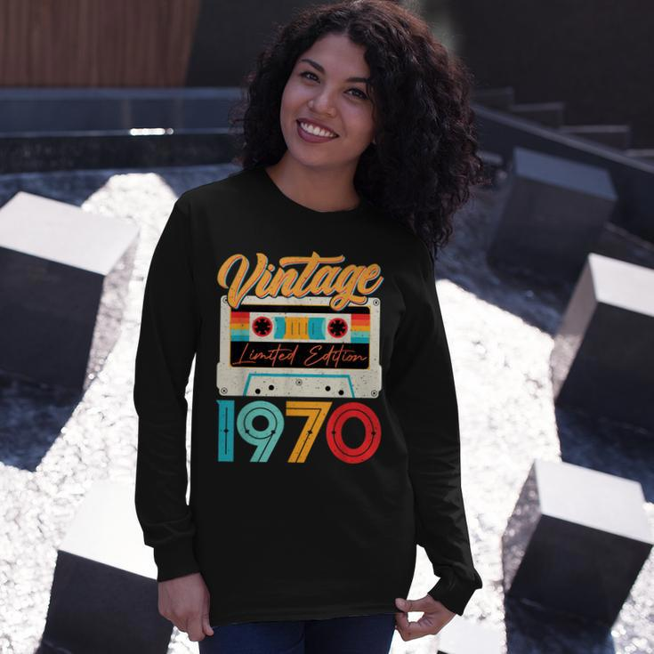 Vintage 1970 Awesome 52 Years Old Retro 52Nd Birthday Bday Long Sleeve T-Shirt Gifts for Her