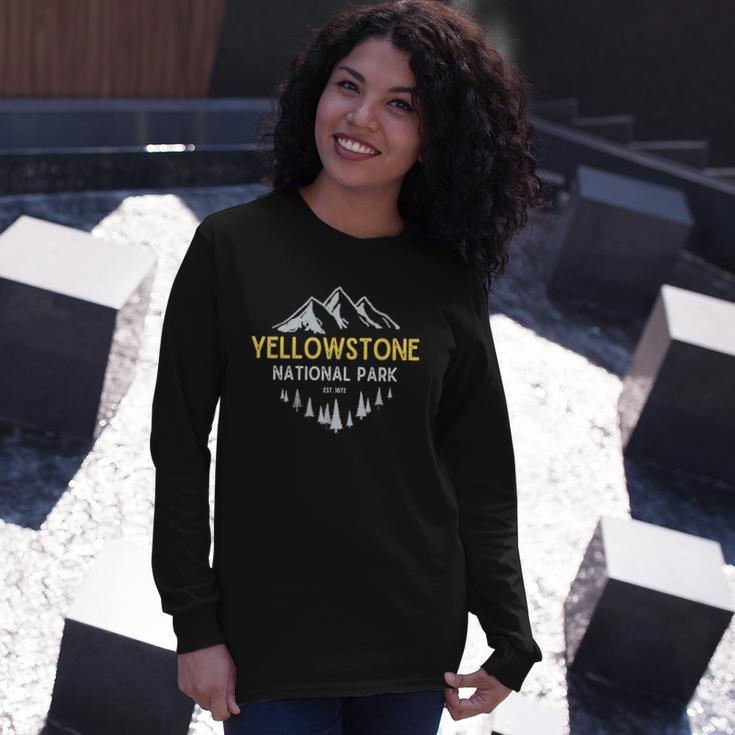 Vintage Yellowstone National Park Retro Est 1872 Long Sleeve T-Shirt T-Shirt Gifts for Her