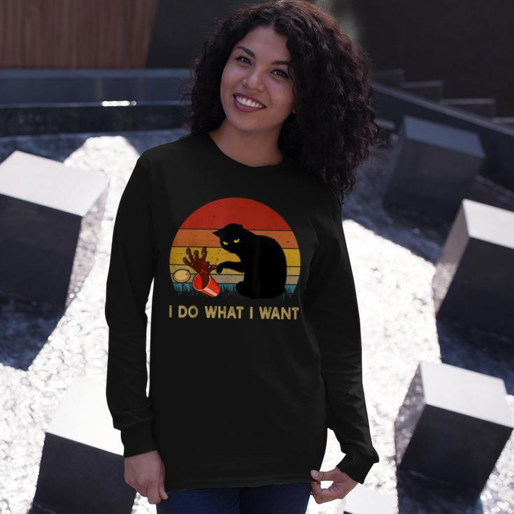 I Do What I Want Black Cat For Vintage Long Sleeve T-Shirt T-Shirt Gifts for Her