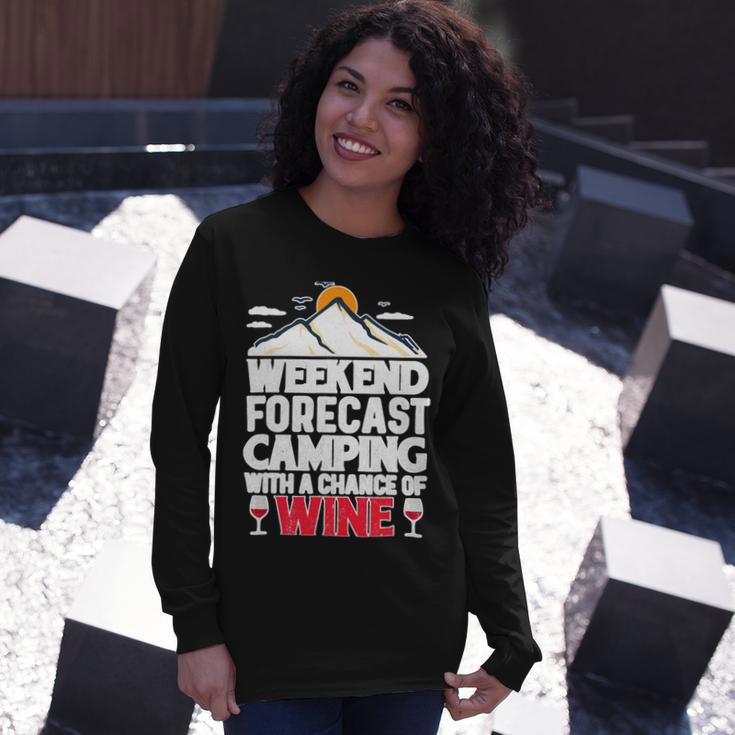 Weekend Forcast Camping Retro Vintage 27 Shirt Unisex Long Sleeve Gifts for Her