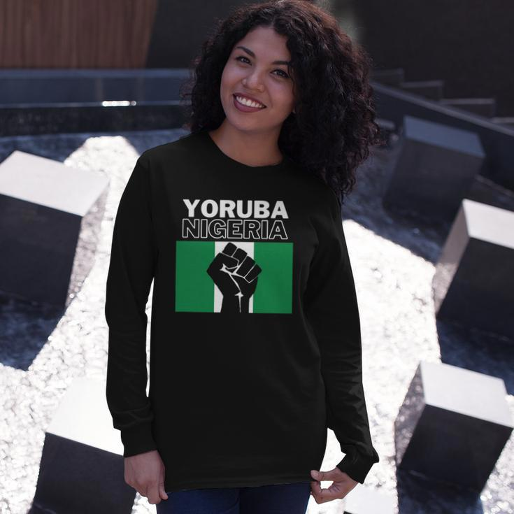 Yoruba Nigeria Ancestry Initiation Dna Results Long Sleeve T-Shirt Gifts for Her