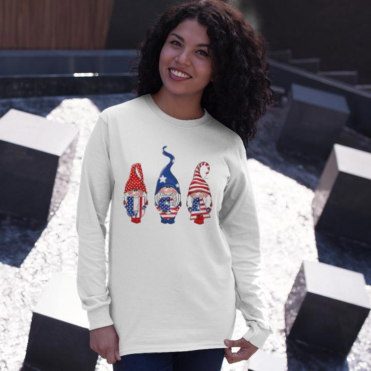 4Th Of July American Flag Gnomes Girls Boys Long Sleeve T-Shirt T-Shirt Gifts for Her