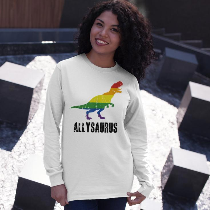 Allysaurus Ally Pride Gay Pride Lgbt Allysaurus Long Sleeve T-Shirt T-Shirt Gifts for Her