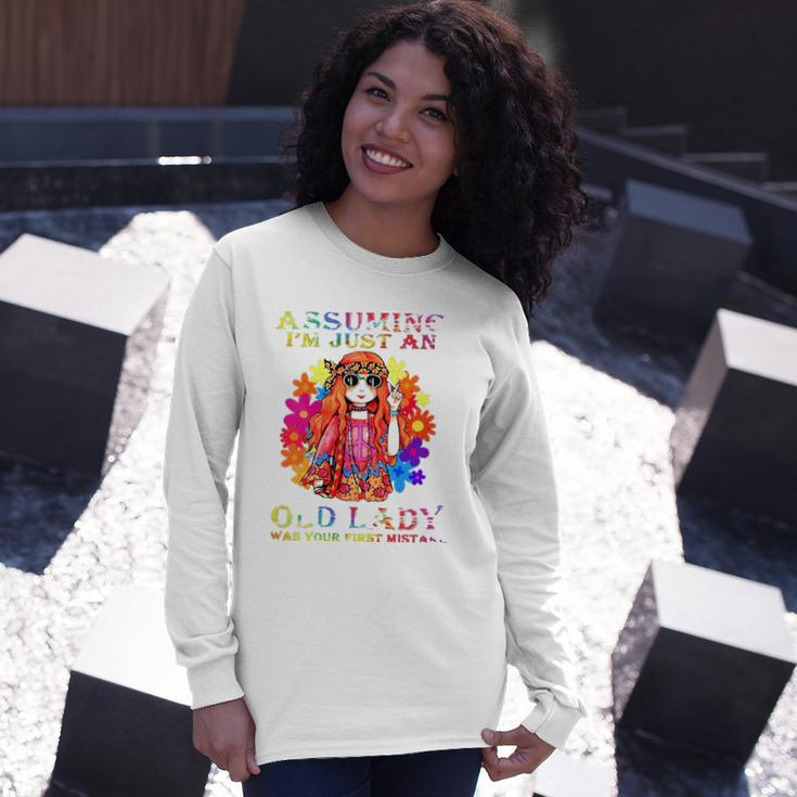Assuming Im Just An Old Lady Hippie Long Sleeve T-Shirt T-Shirt Gifts for Her