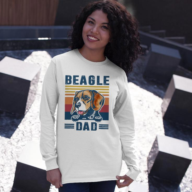 Beagle Dad Father Retro Beagle Dog Dad Long Sleeve T-Shirt T-Shirt Gifts for Her