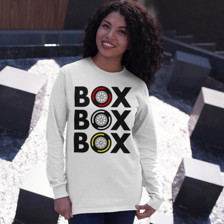 Box Box Box F1 Tyre Compound Design V2 Unisex Long Sleeve Gifts for Her