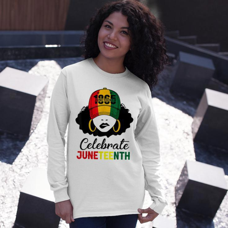 Celebrate Junenth 1865 Black Girl Magic Melanin Long Sleeve T-Shirt T-Shirt Gifts for Her