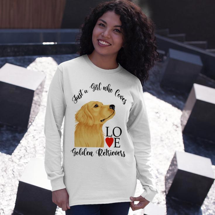 Copy Of Justagirlwholovesgoldenretrievers Unisex Long Sleeve Gifts for Her