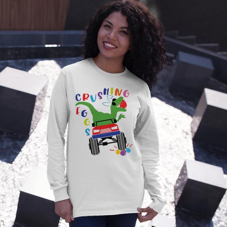 Easter Dinosaur Happy Eastrawr Easter Saurus Rex Unisex Long Sleeve Gifts for Her