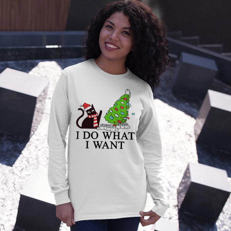 Funny Black Cat Funny Christmas Toilet 635 Shirt Unisex Long Sleeve Gifts for Her