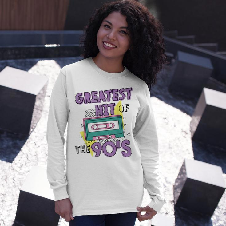 Greatest Hit Of The 90S Retro Cassette Tape Vintage Birthday Long Sleeve T-Shirt Gifts for Her