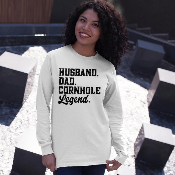 Husband Dad Cornhole Legend Bean Bag Lover Long Sleeve T-Shirt T-Shirt Gifts for Her