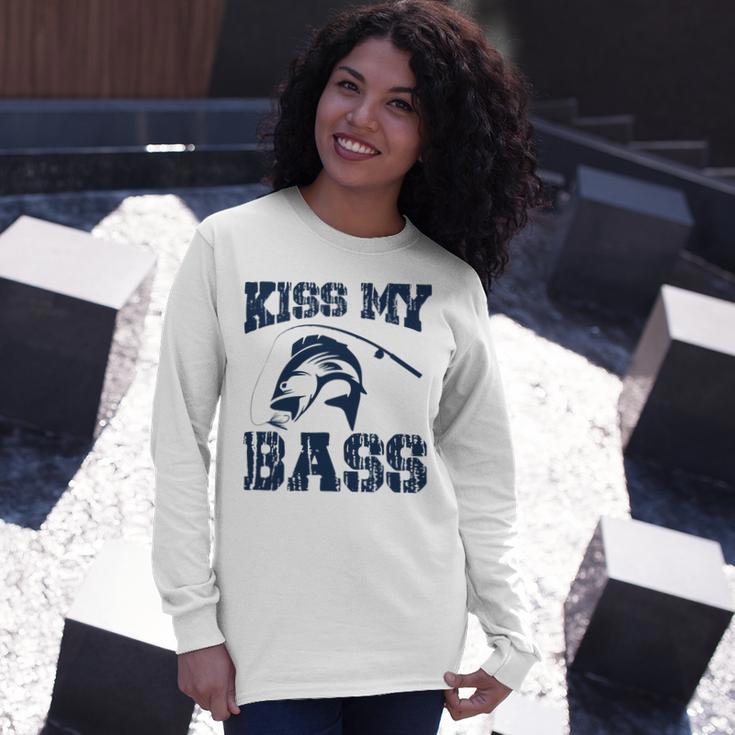 Love Fishing Kiss My Bass Unisex Long Sleeve Gifts for Her