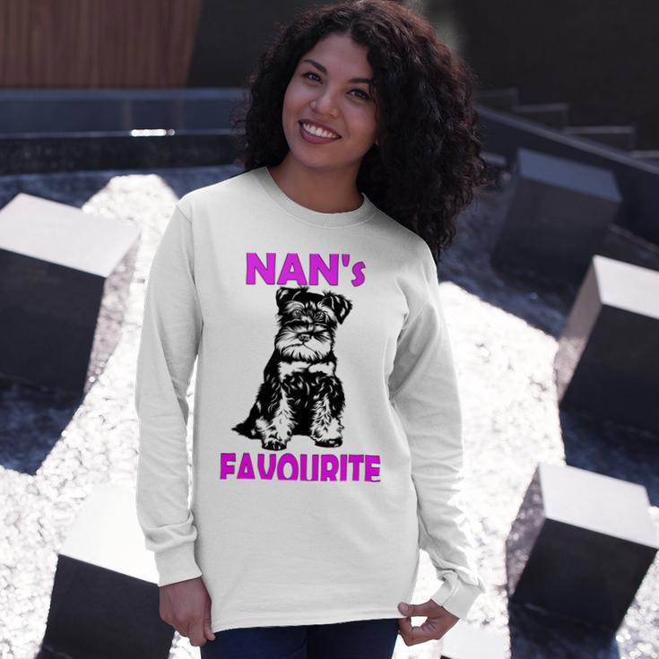 Miniature Schnauzer At Home Nans Favourite Multi Tasking Dog Unisex Long Sleeve Gifts for Her