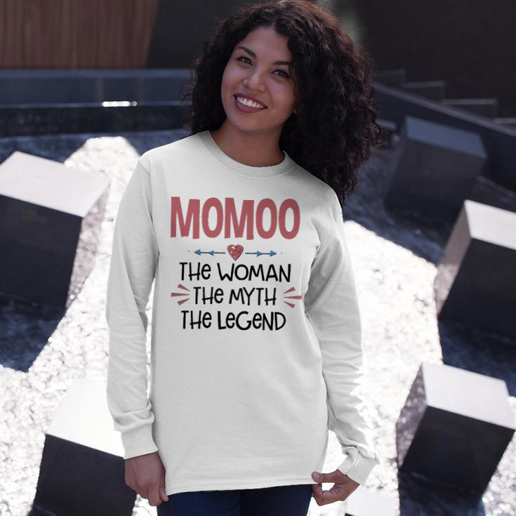 Momoo Grandma Momoo The Woman The Myth The Legend Long Sleeve T-Shirt Gifts for Her