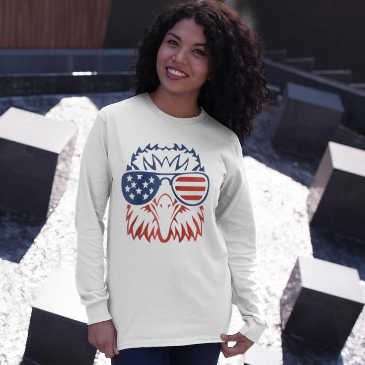 Patriotic Eagle 4Th Of July Usa American Flagraglan Baseball Long Sleeve T-Shirt T-Shirt Gifts for Her