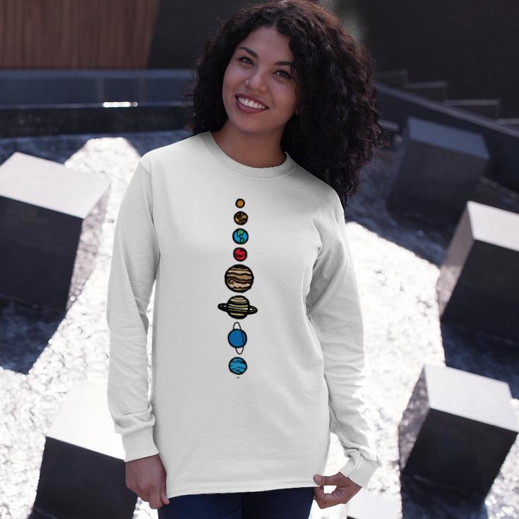 Planets Colour Unisex Long Sleeve Gifts for Her