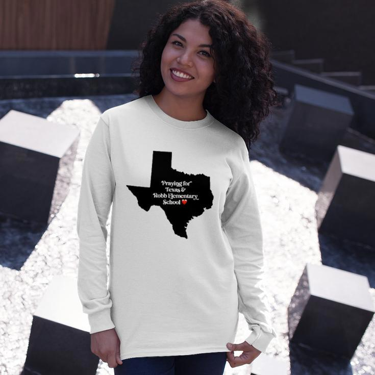 Praying For Texas Robb Elementary School End Gun Violence Long Sleeve T-Shirt T-Shirt Gifts for Her