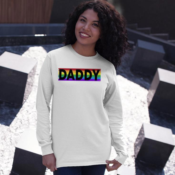 Pride Daddy Proud Gay Lesbian Lgbt Fathers Day Long Sleeve T-Shirt T-Shirt Gifts for Her