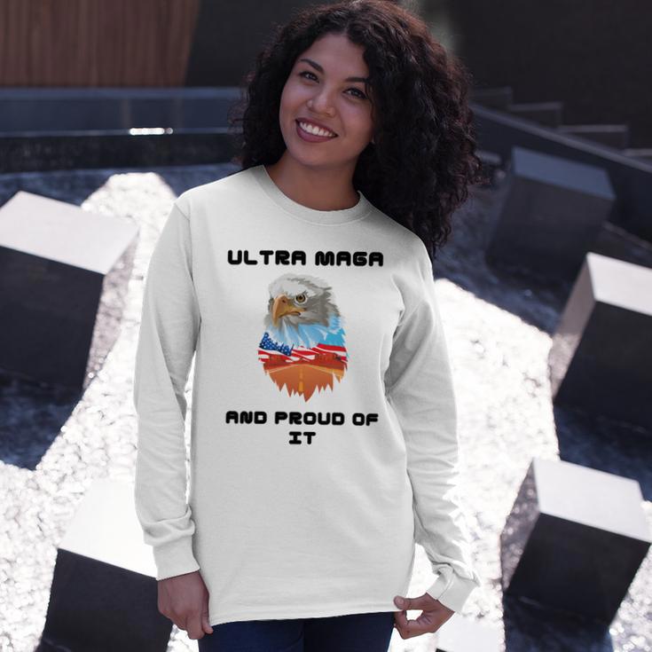 Ultra Mega And Proud Of It Pro Trump Patriotic Republican Unisex Long Sleeve Gifts for Her