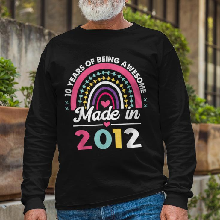 10 Years Old 10Th Birthday Born In 2012 Women Girls Long Sleeve T-Shirt Gifts for Old Men