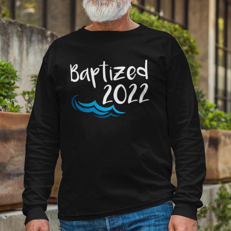 2022 Baptized Water Baptism Christian Catholic Church Faith Long Sleeve T-Shirt T-Shirt Gifts for Old Men
