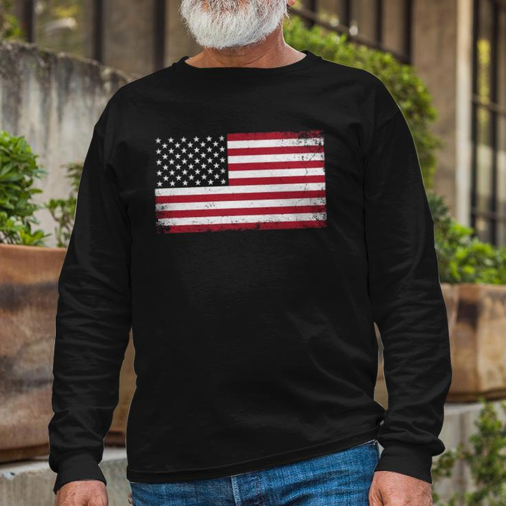 4Th Of July American Flag Vintage Usa Patriotic Long Sleeve T-Shirt T-Shirt Gifts for Old Men