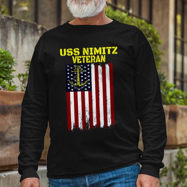 Aircraft Carrier Uss Nimitz Cvn-68 Veterans Day Father Day T-Shirt Long Sleeve T-Shirt Gifts for Old Men
