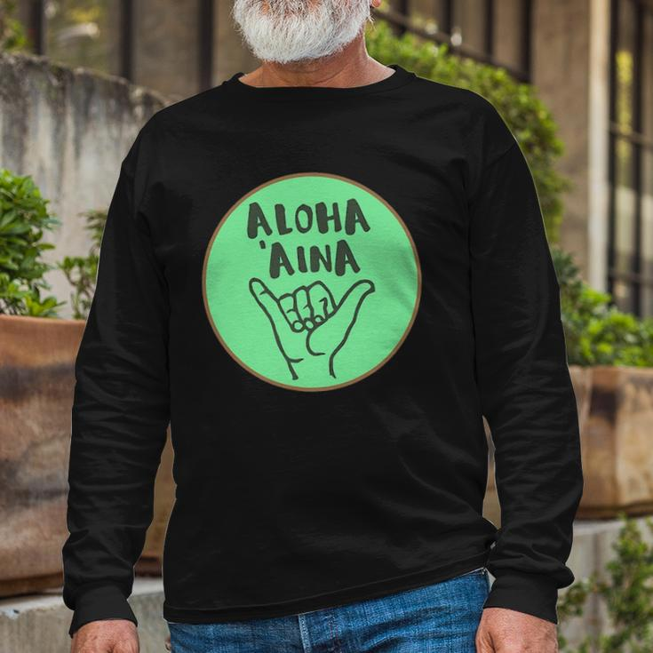 Aloha Aina Love Of The Land Long Sleeve T-Shirt Gifts for Old Men