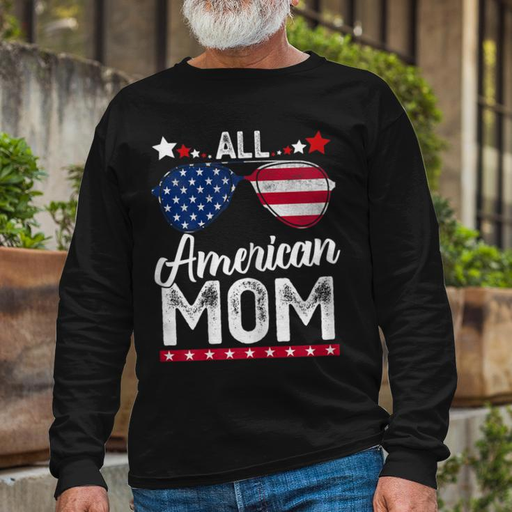 All American Mom 4Th Of July Women Mommy Long Sleeve T-Shirt Gifts for Old Men
