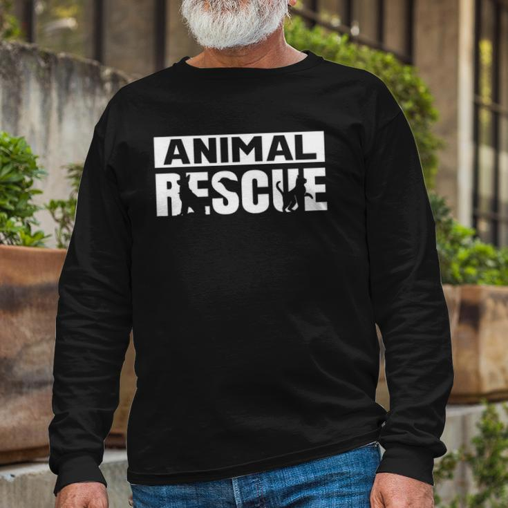 Animal Rescue Saving Rescuer Save Animals Long Sleeve T-Shirt T-Shirt Gifts for Old Men