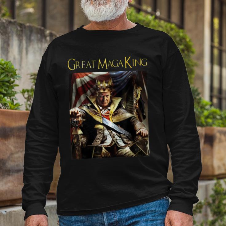 Anti Joe Biden Ultra Maga The Return Of The Great Maga King Unisex Long Sleeve Gifts for Old Men