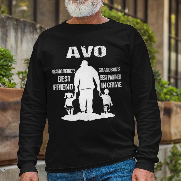 Avo Grandpa Avo Best Friend Best Partner In Crime Long Sleeve T-Shirt Gifts for Old Men