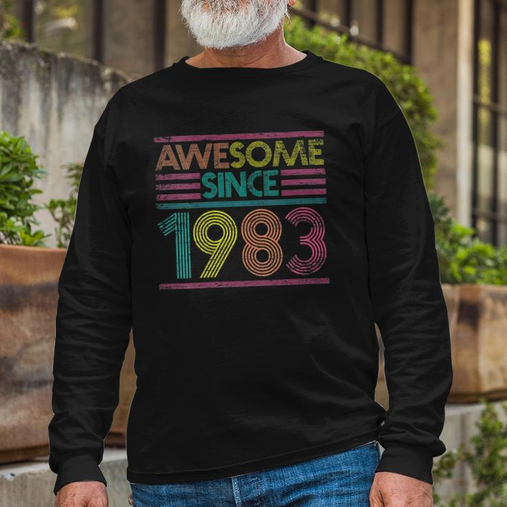 Awesome Since 1983 39Th Birthday 39 Years Old Long Sleeve T-Shirt Gifts for Old Men