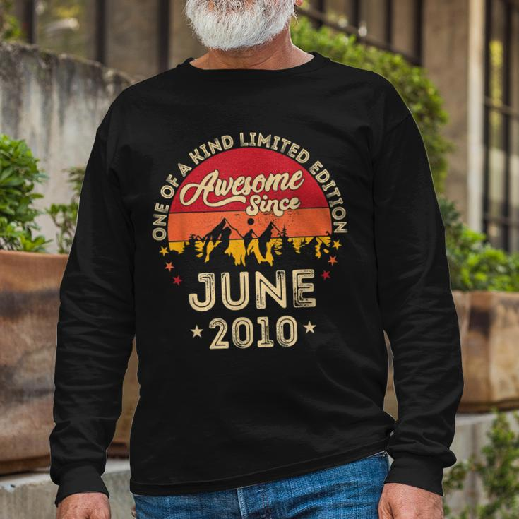 Awesome Since June 2010 Vintage 12Th Birthday V2 Long Sleeve T-Shirt Gifts for Old Men