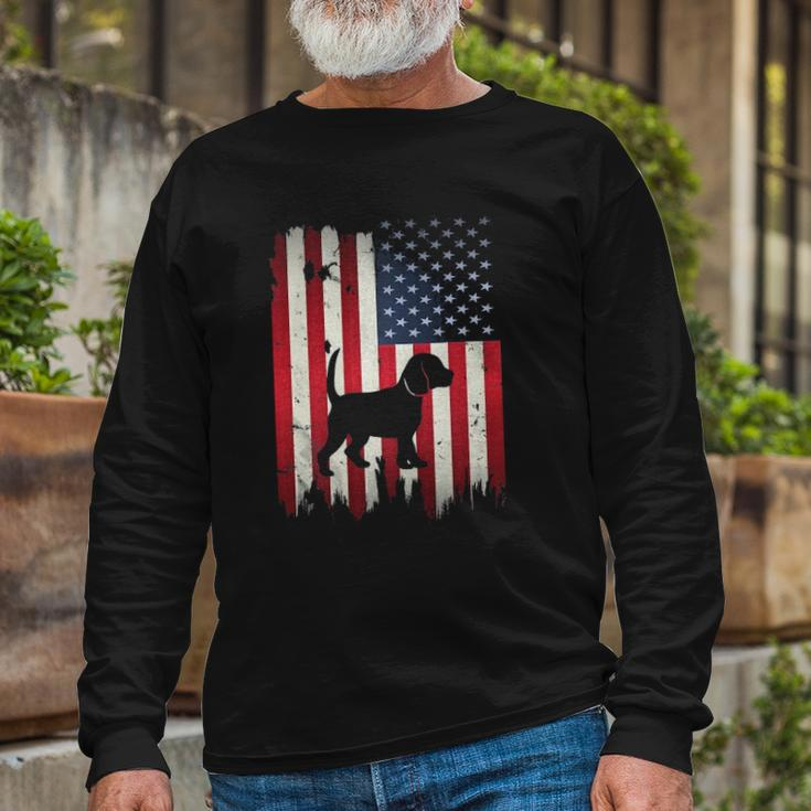 Beagle Dog Usa American Flag 4Th Of July Patriotic Long Sleeve T-Shirt T-Shirt Gifts for Old Men