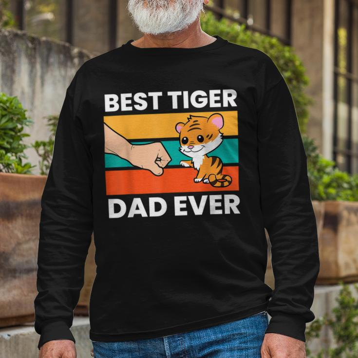 Best Tiger Dad Ever Long Sleeve T-Shirt Gifts for Old Men