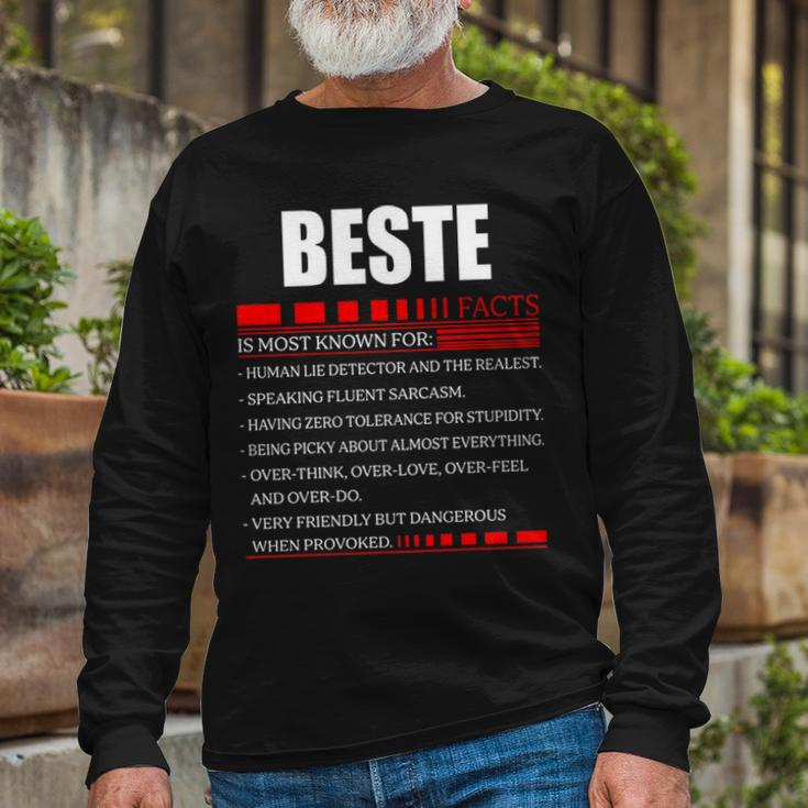 Beste Fact Fact Shirt Beste Shirt For Beste Fact Long Sleeve T-Shirt Gifts for Old Men