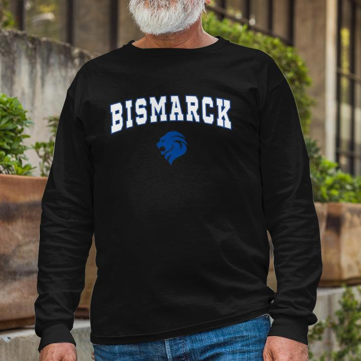 Bismarck High School Lions C2 College Sports Long Sleeve T-Shirt T-Shirt Gifts for Old Men