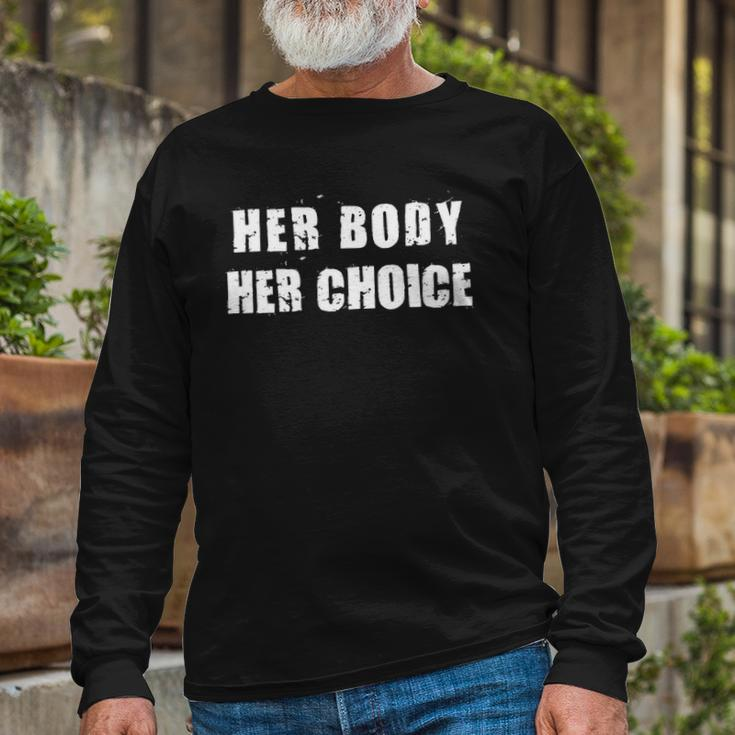 Her Body Her Choice Texas Rights Grunge Distressed Long Sleeve T-Shirt T-Shirt Gifts for Old Men