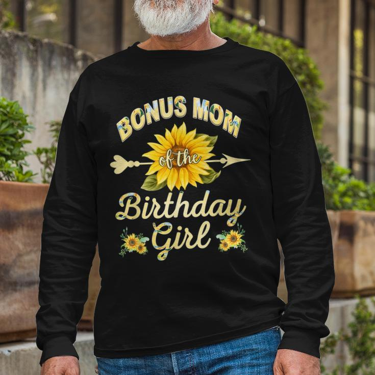 Bonus Mom Of The Birthday Girl Sunflower Matching Long Sleeve T-Shirt Gifts for Old Men