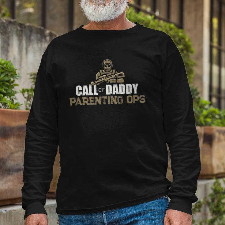 Call Of Daddy Parenting Ops Gamer Dads Fathers Day Long Sleeve T-Shirt T-Shirt Gifts for Old Men