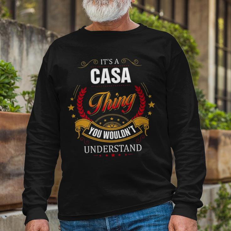 Casa Shirt Crest Casa Shirt Casa Clothing Casa Tshirt Casa Tshirt For The Casa Long Sleeve T-Shirt Gifts for Old Men