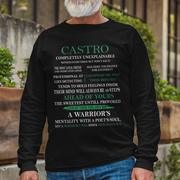 Castro Name Castro Completely Unexplainable Long Sleeve T-Shirt Gifts for Old Men