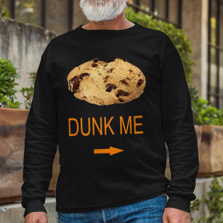 Chocolate Chip Cookie Lazy Halloween Costumes Match Long Sleeve T-Shirt Gifts for Old Men