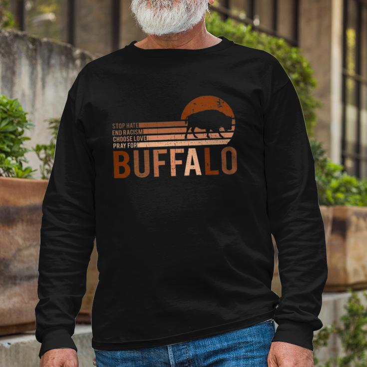 Choose Love Buffalo Stop Hate End Racism Choose Love Buffalo V2 Long Sleeve T-Shirt T-Shirt Gifts for Old Men